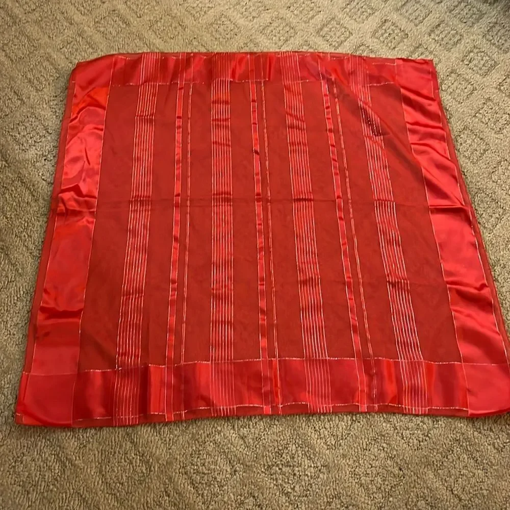 VINTAGE Red Square Scarf | Approx. 29